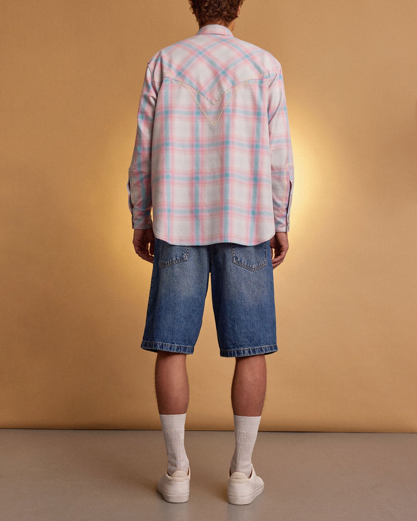 JAPANESE CHAMBRAY WESTERN SHIRT - BLUE