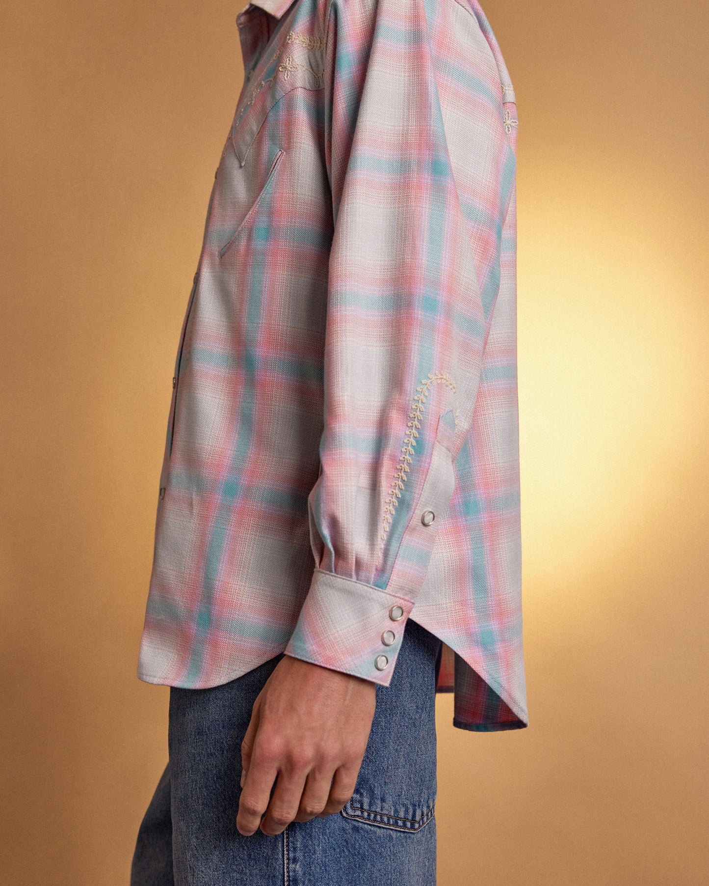 JAPANESE CHAMBRAY WESTERN SHIRT - BLUE