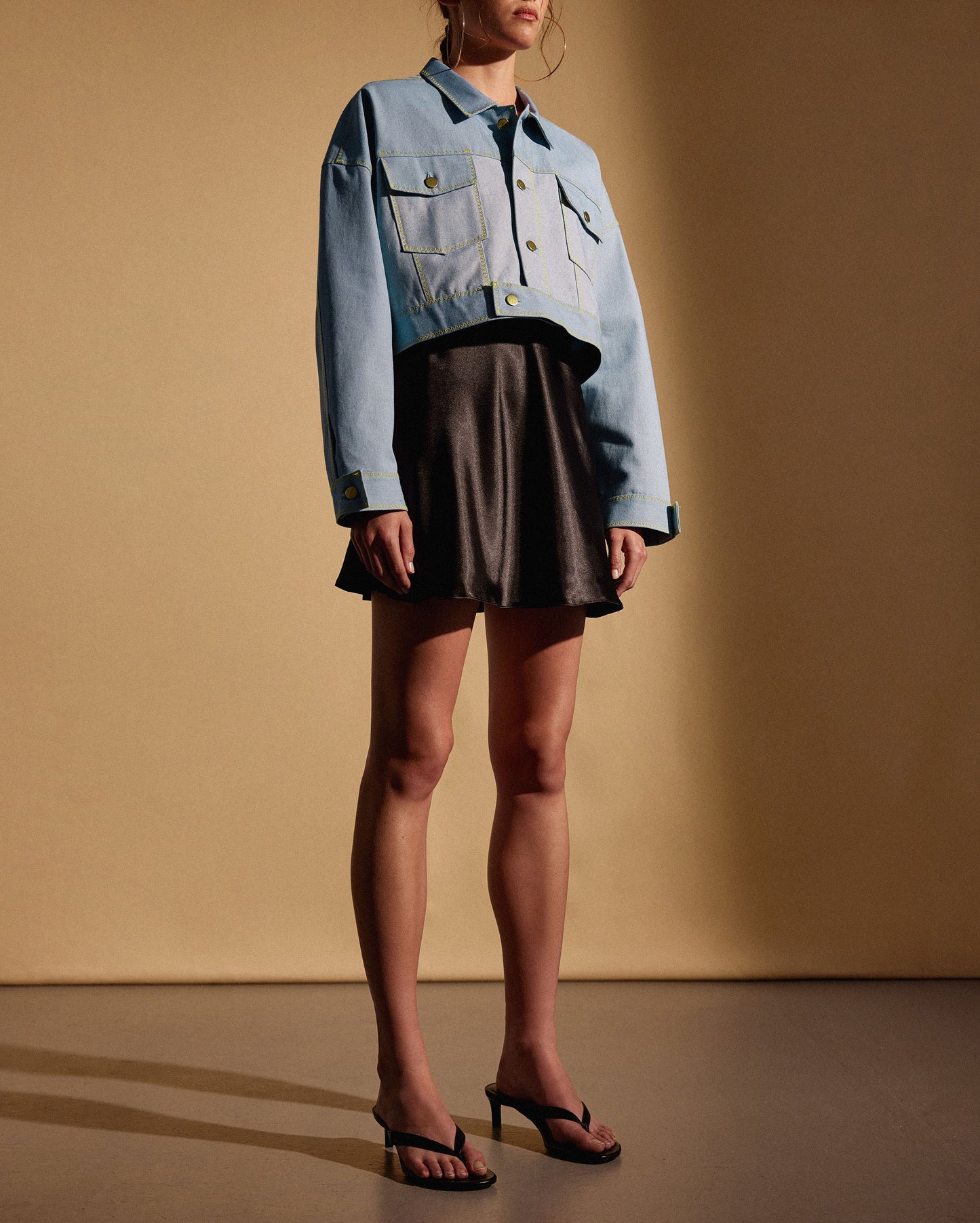 BOXY JACKET - BLUE DENIM