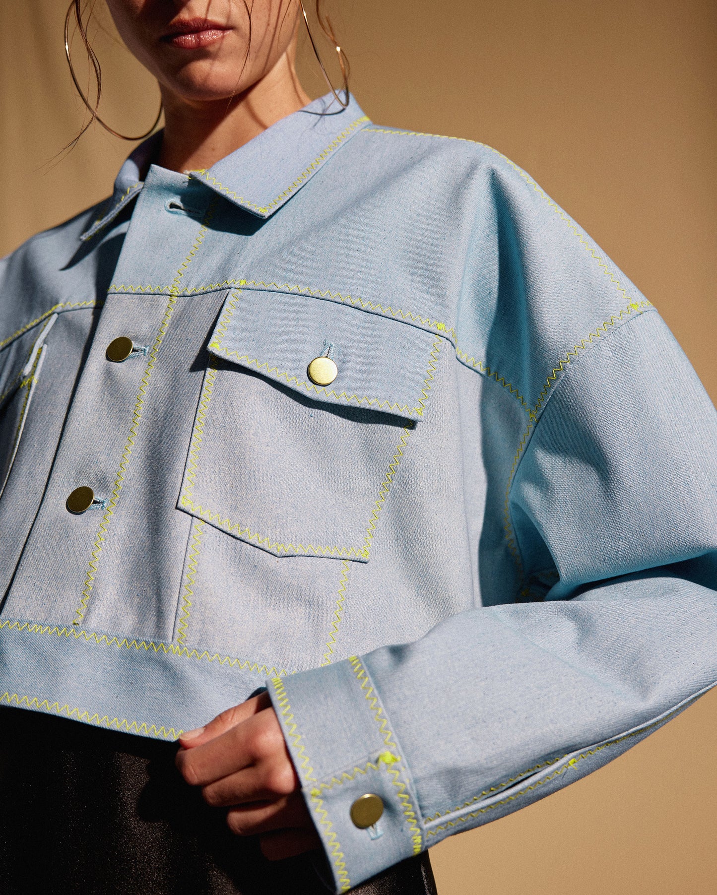BOXY JACKET - BLUE DENIM