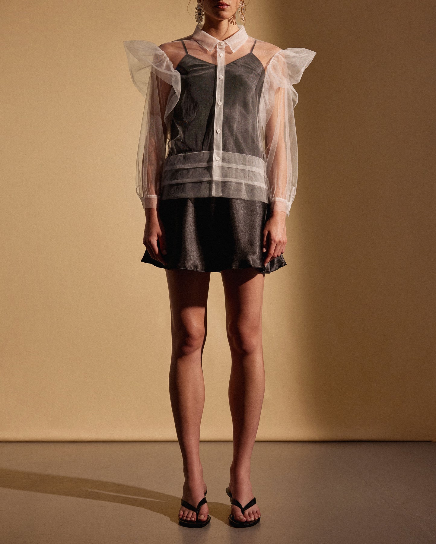 TULLE SHIRT - WHITE