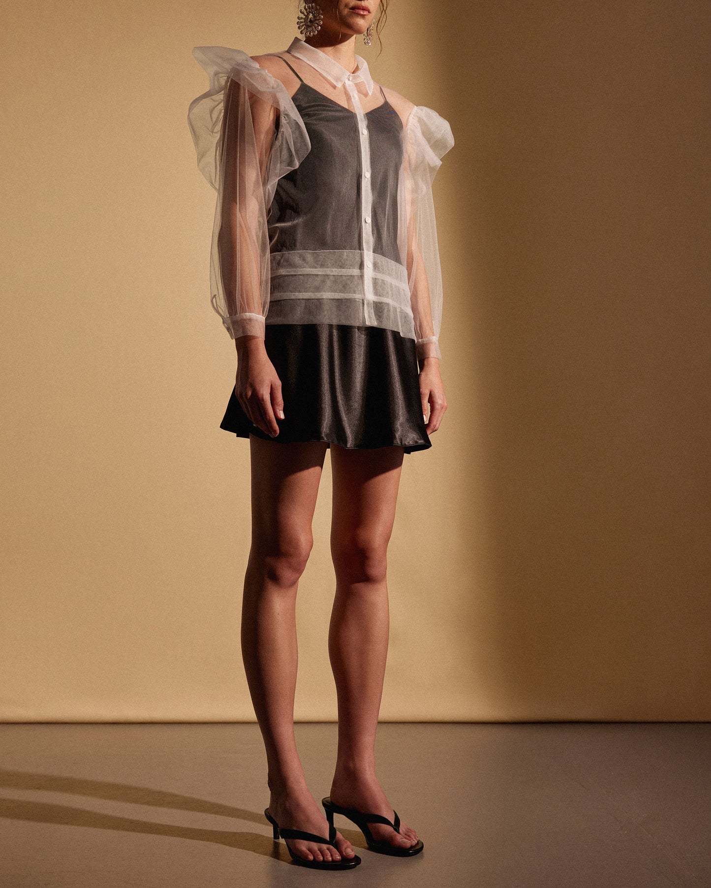 TULLE SHIRT - WHITE