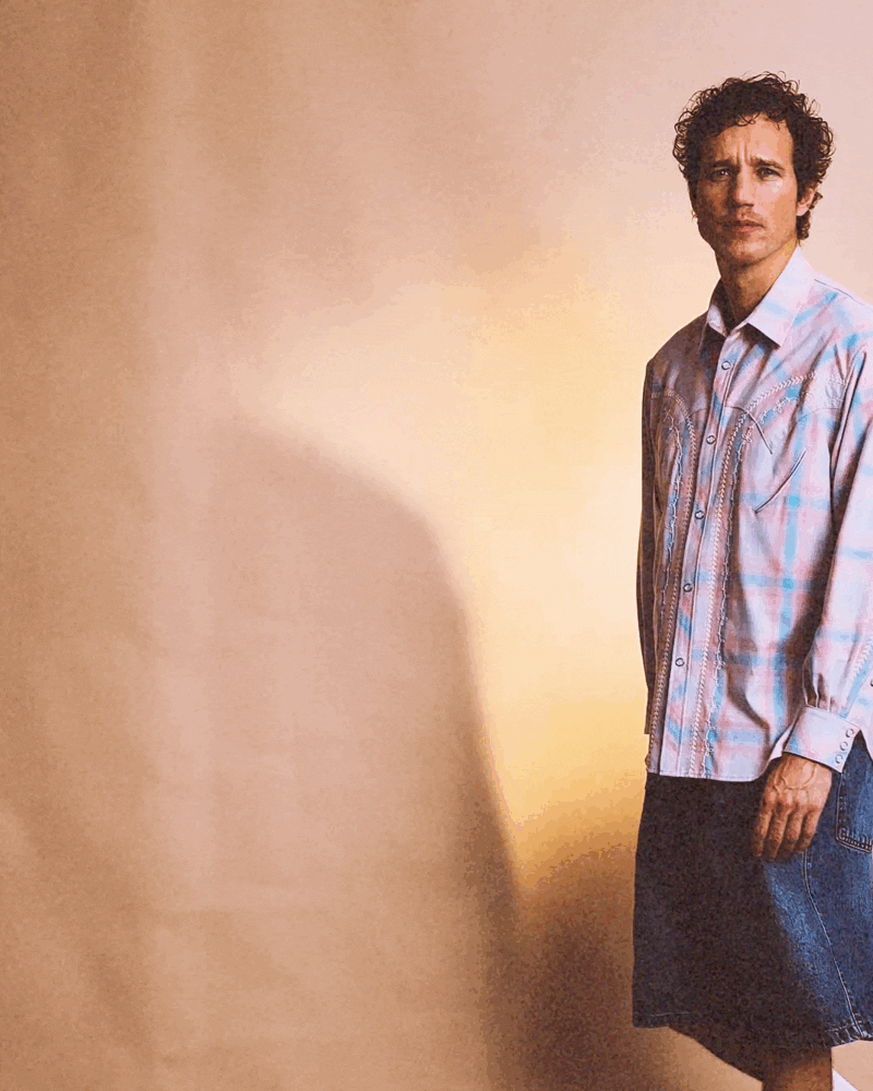 JAPANESE CHAMBRAY WESTERN SHIRT - BLUE