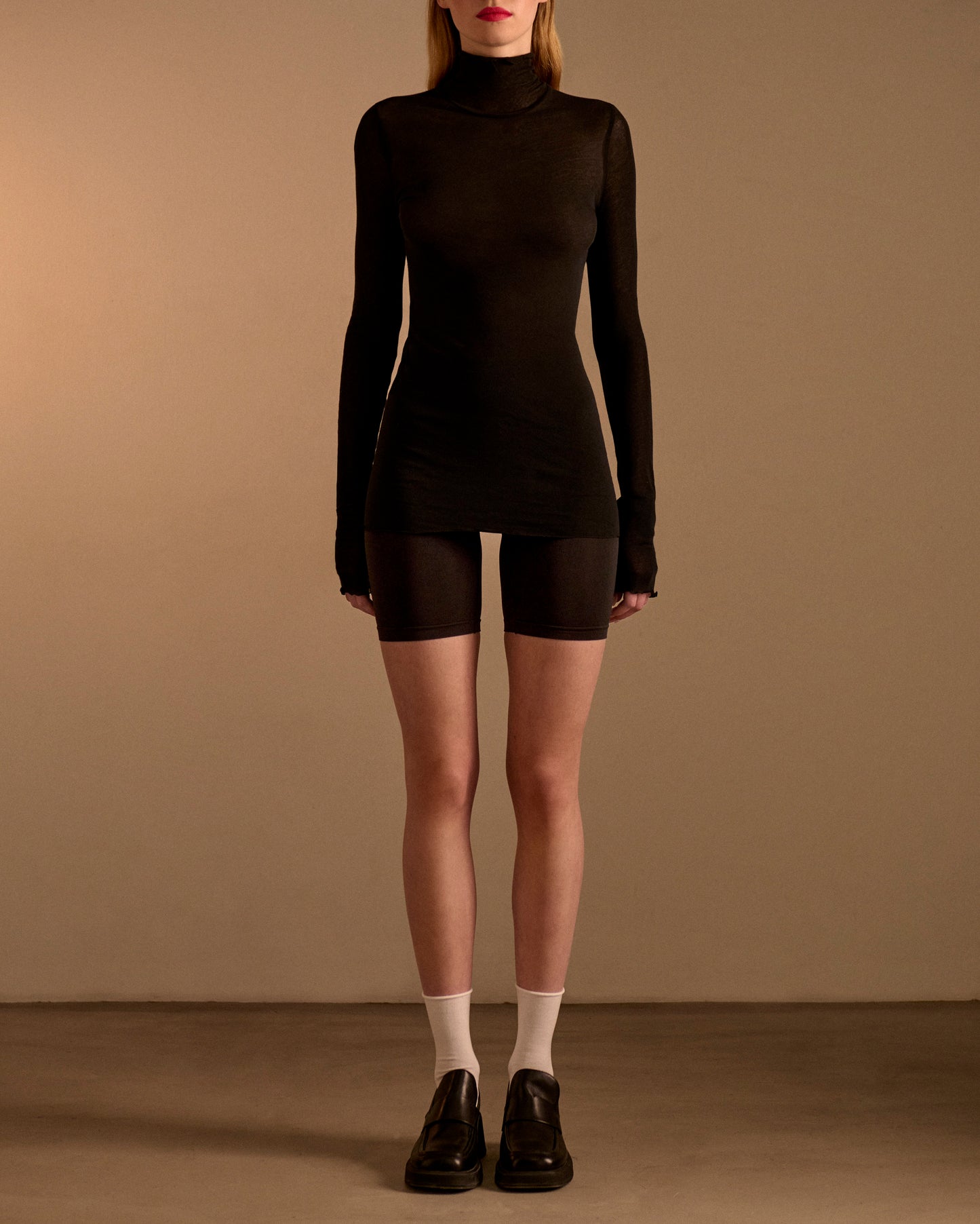 SOFT SHEER HIGH-NECK - BLACK