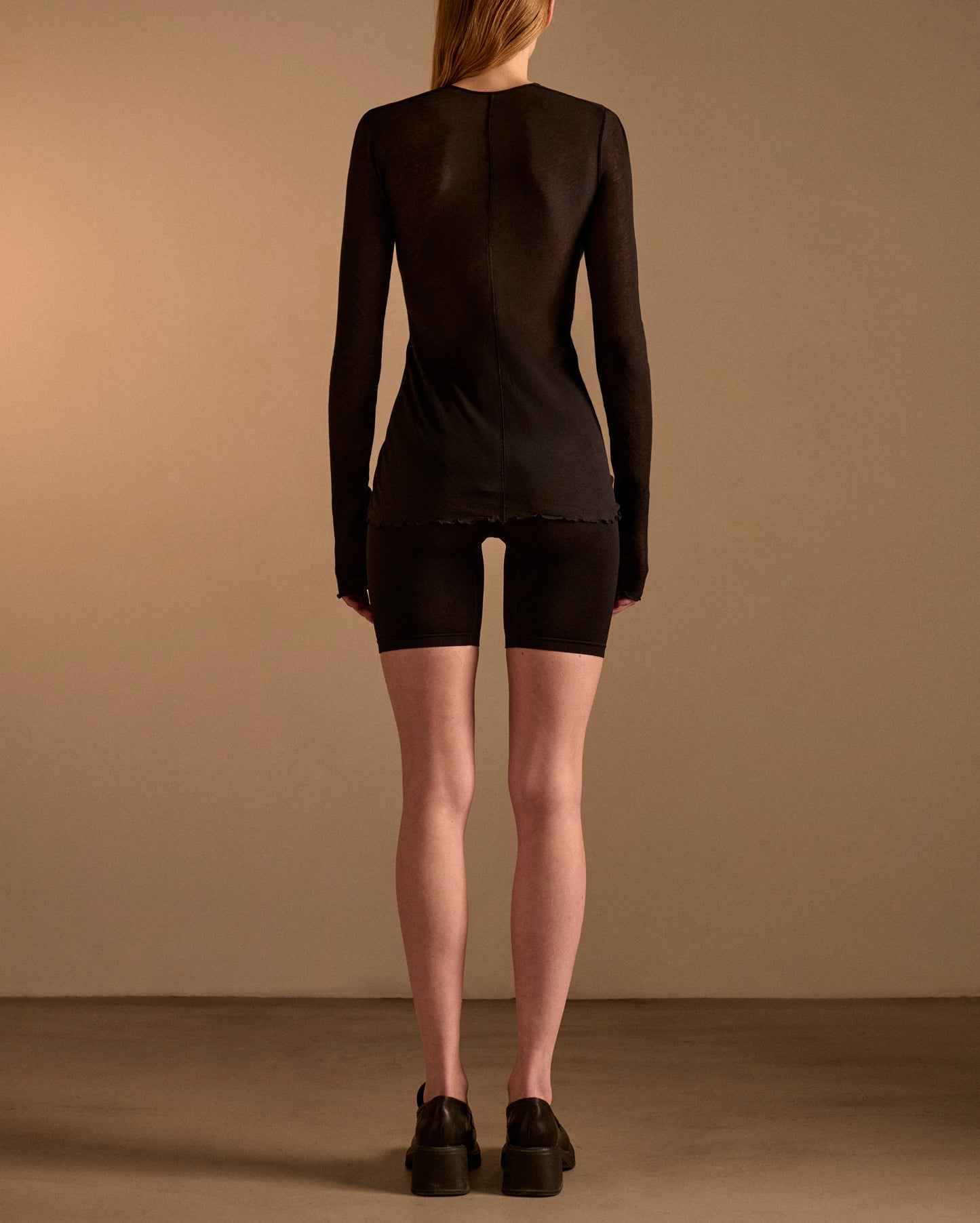 SOFT SHEER TOP - BLACK