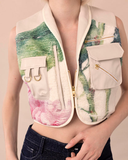 PRINTED VEST - FLORAL PRINT