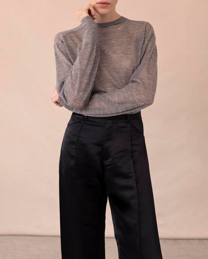 CASHMERE KNIT - LIGHT GREY