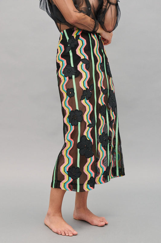EMBROIDERED LONG SKIRT