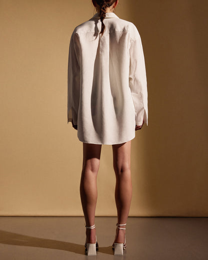 LINEN RELAX SHIRT - WHITE