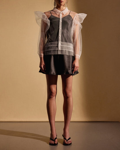 TULLE SHIRT - WHITE