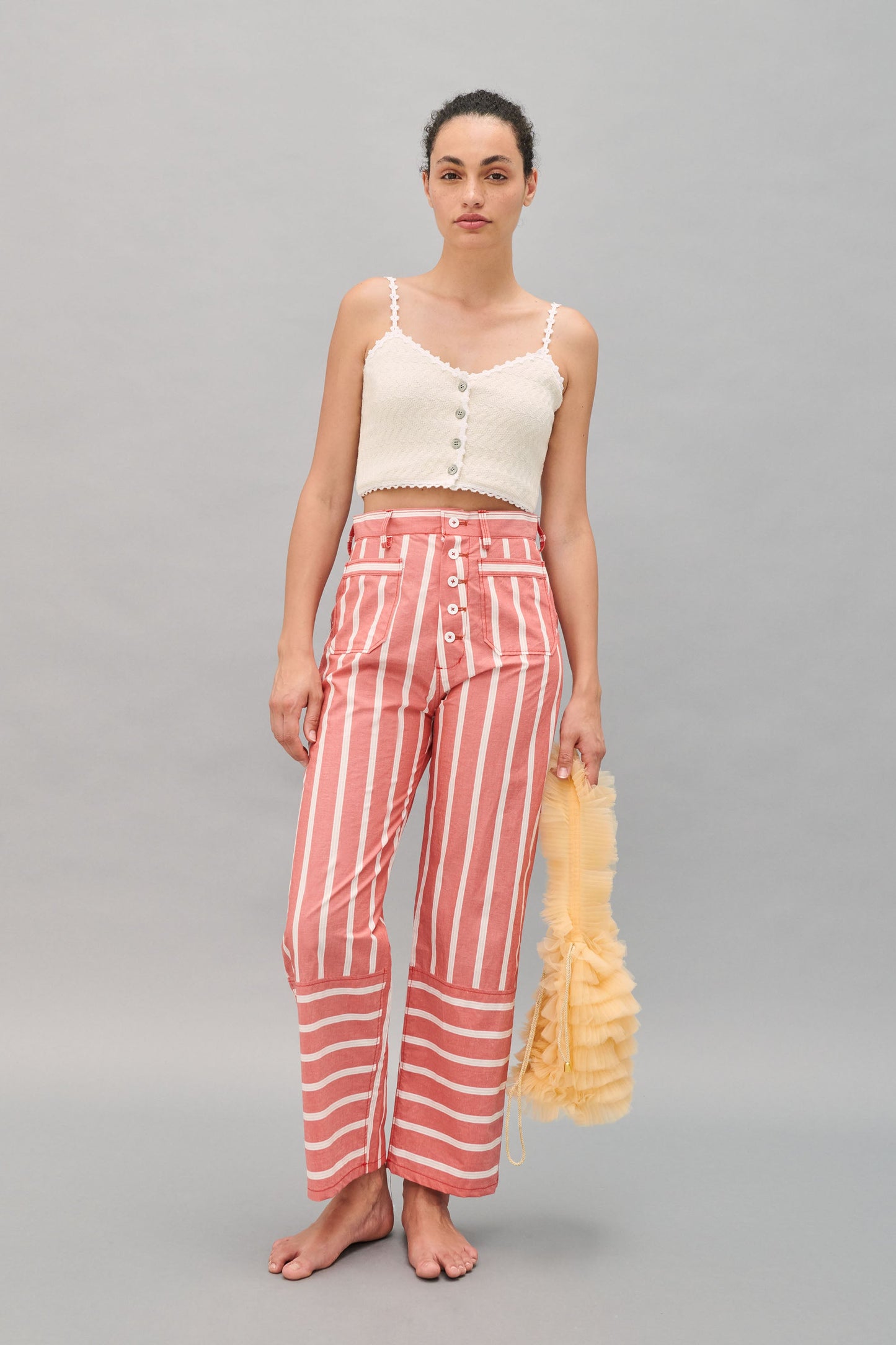 STRIPED PANTS - RED