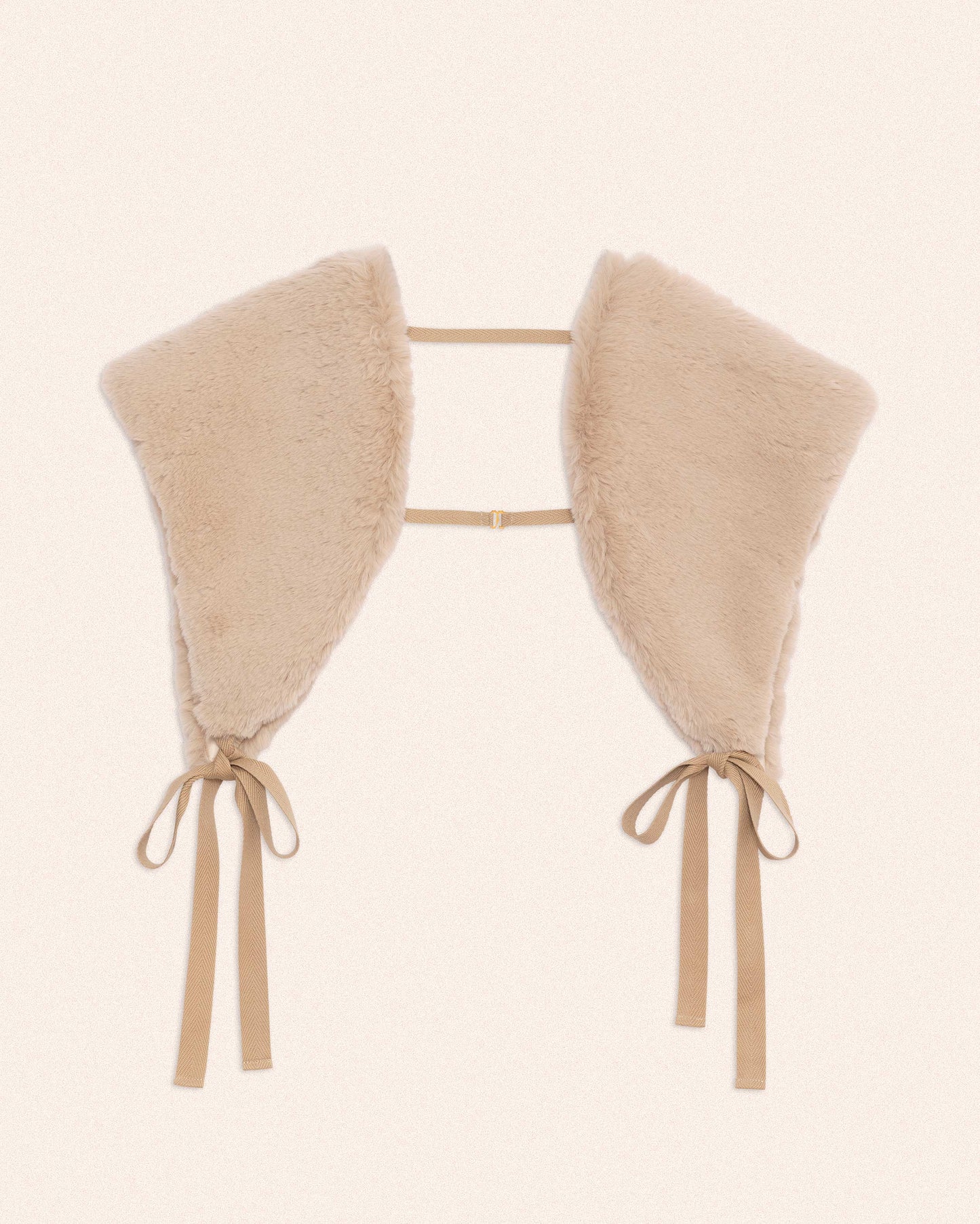 FAUX-FUR EPAULETS - CREAM