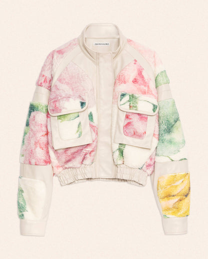 VOLUMINOUS BLOUSON - FLORAL PRINT