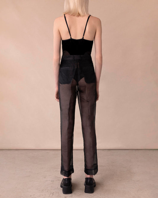 VELVET PANELED BODYSUIT