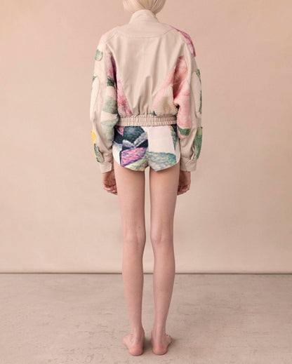 VOLUMINOUS BLOUSON - FLORAL PRINT