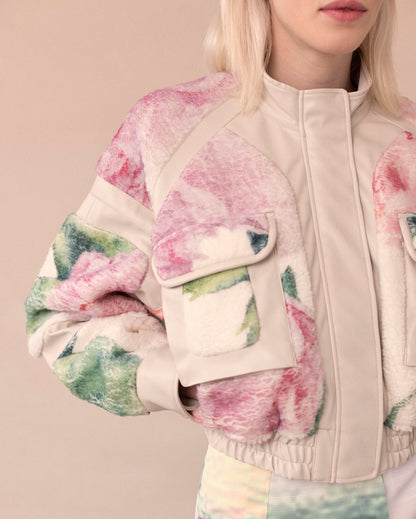 VOLUMINOUS BLOUSON - FLORAL PRINT