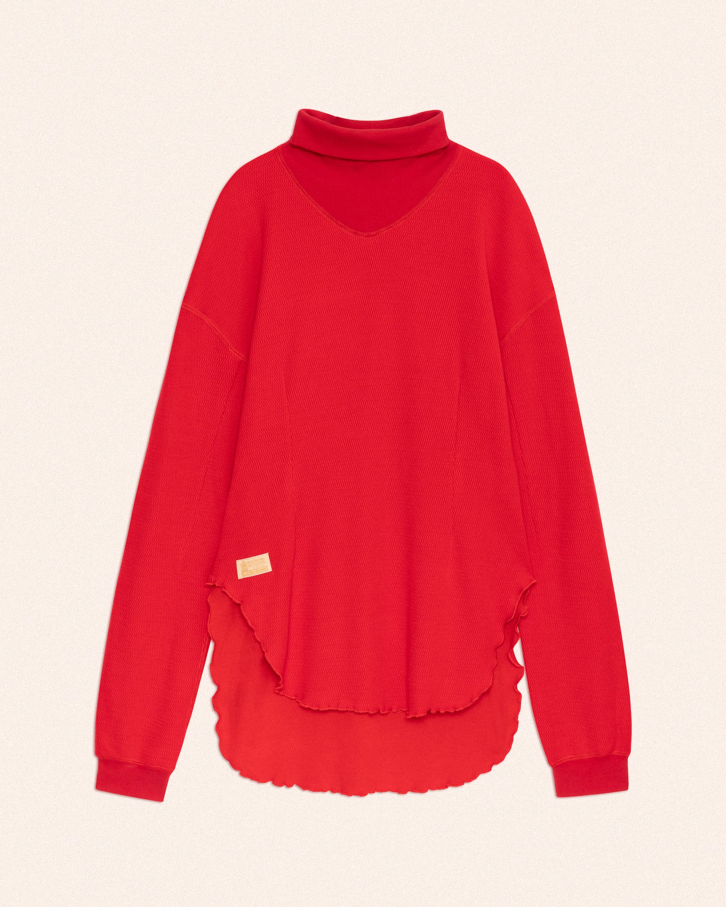 COTTON SILK SWEATER - RED