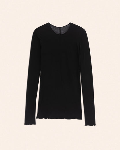 SOFT SHEER TOP - BLACK