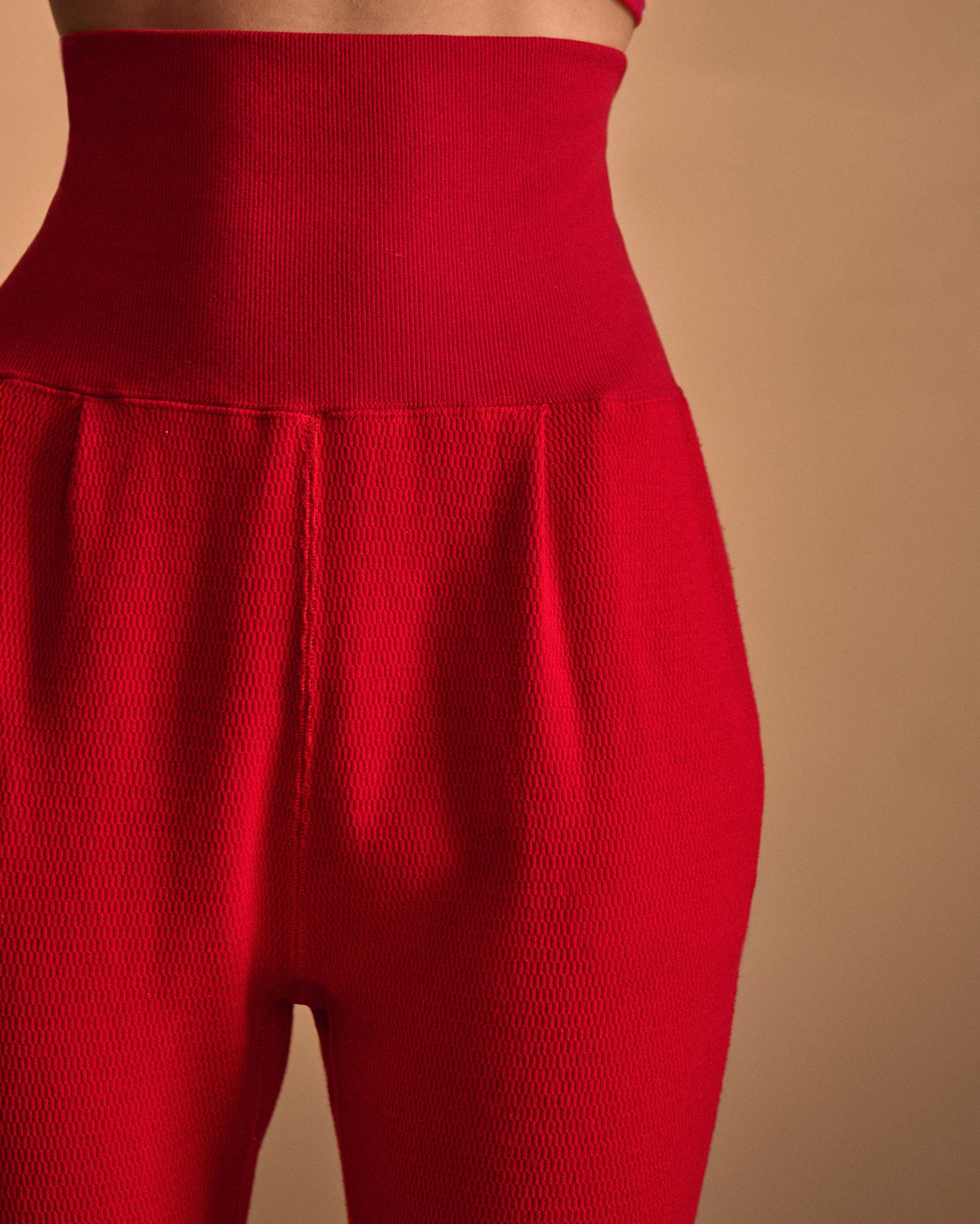 COTTON SILK LEGGING - RED