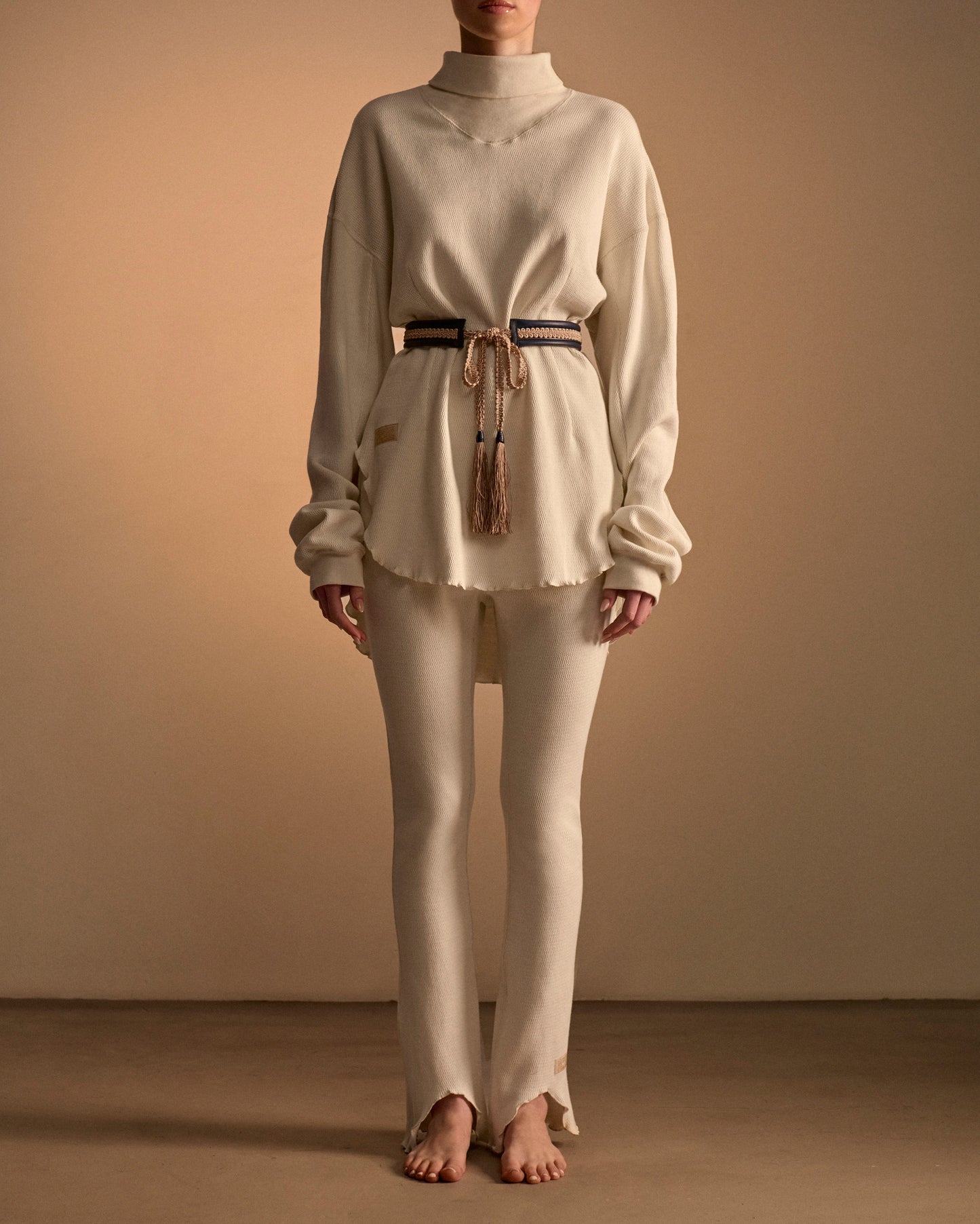 COTTON SILK SWEATER - CREAM