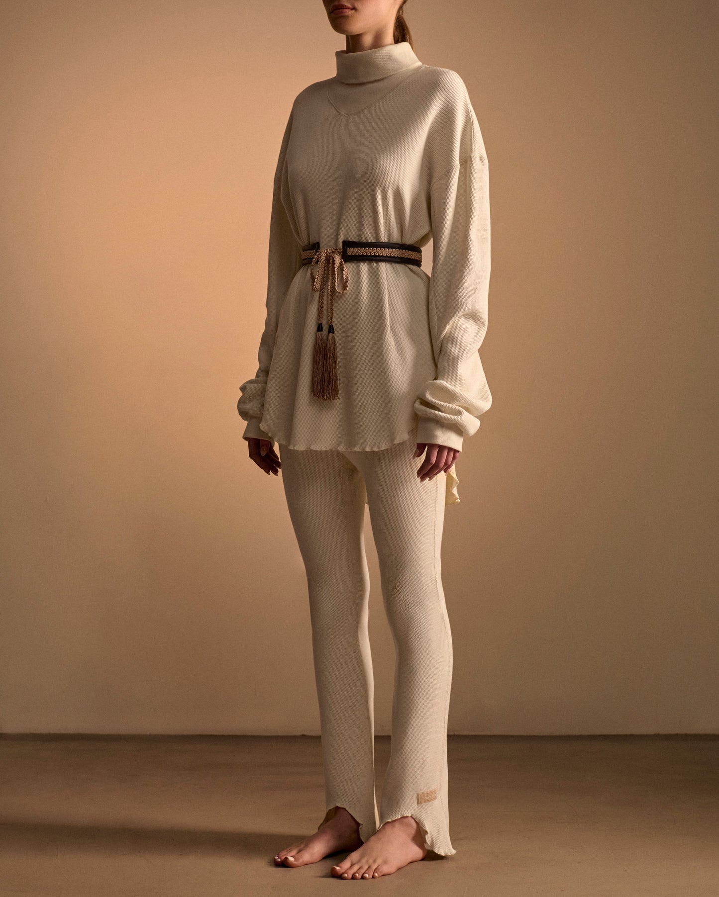 COTTON SILK SWEATER - CREAM