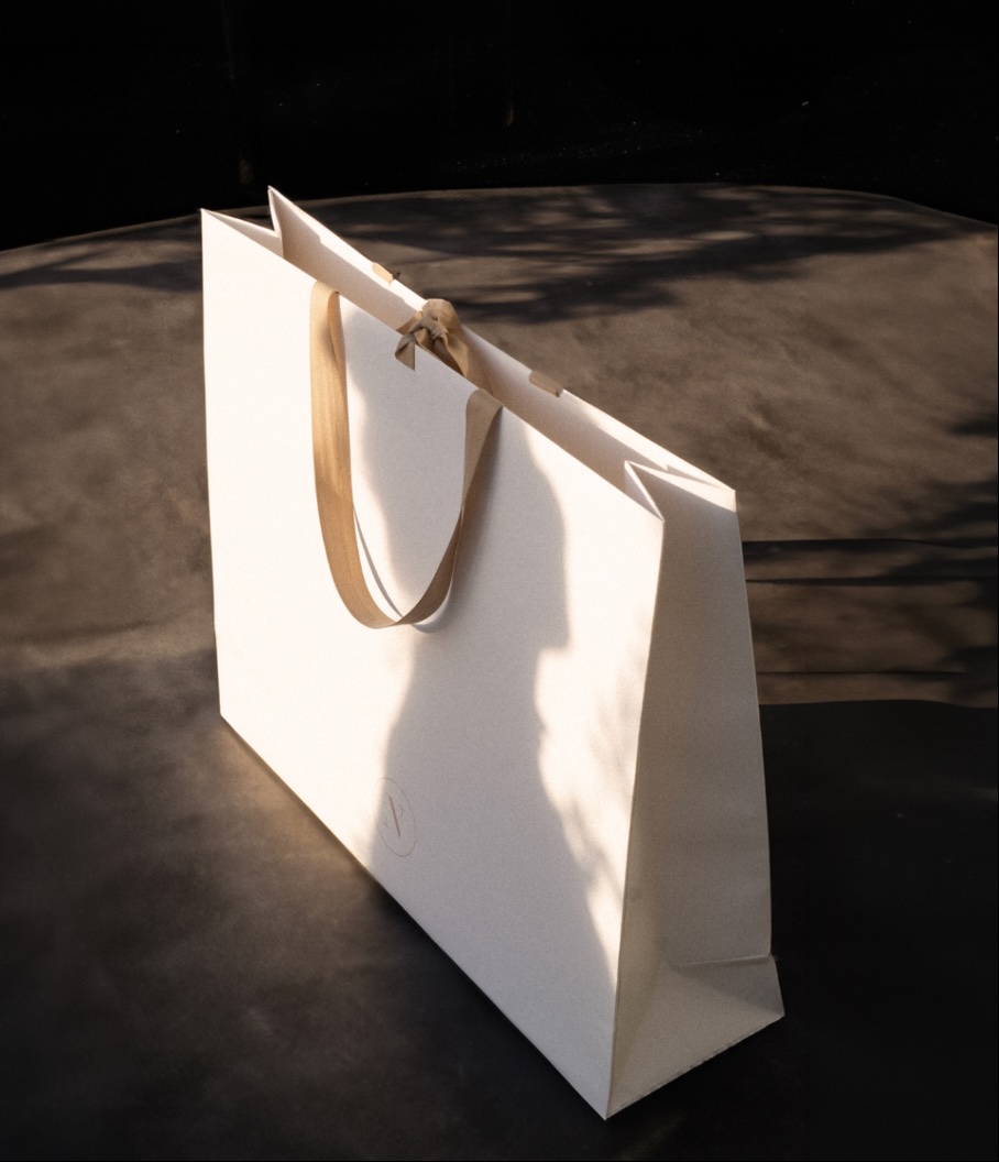 A paper shopping bag